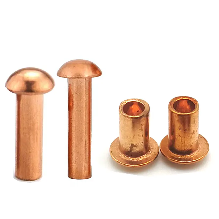 Медные заклепки с грибовидной головкой