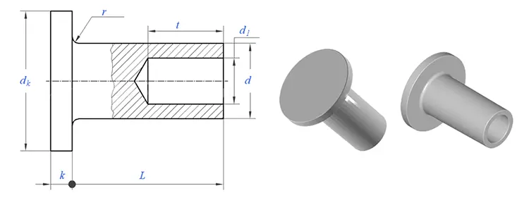 Brass Semi Tubular Rivets